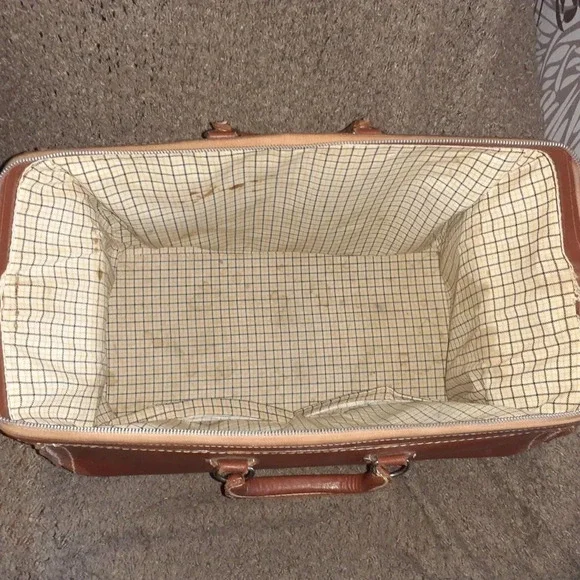 Vintage CHENEY Leather Duffle Bag-Chestnut Brown-Very Good - Picture 7 of 8